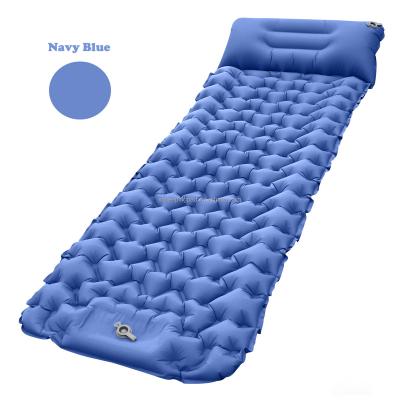 China Fashionable Outdoor Folding Inflatable Sleep Mat Super Light Super Quality Air Cushion Mattress Pad With Repair Kit for sale