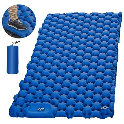 China Ultralight Inflatable Air Mattress Double Sleeping Pad Ultralight Folding Bed Travel Sleep Portable Camping Mat for sale