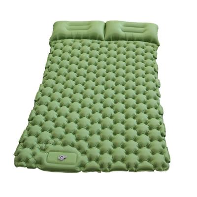 China 10cm Outdoor Portable Thickness Good Quality Double Mattress Self Camping Inflatable Mattress for sale