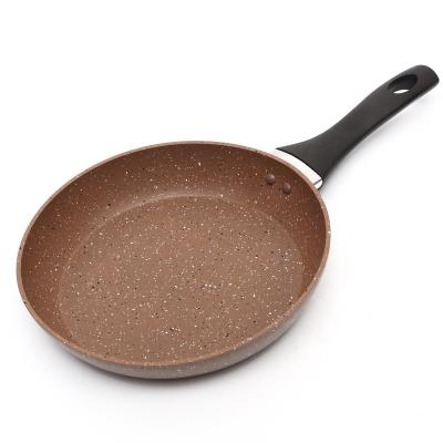 China Sustainable 24cmColorful Marble Coating Aluminum Egg Frying Pan Forged Fry Pan for sale