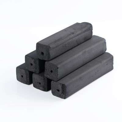 China Long Burn Time Easily Cleaned Rectangular Bamboo Charcoal High Heat Smokeless Environmental For BBQ Grill for sale