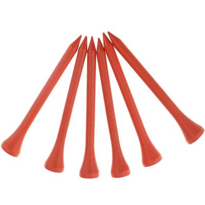 China Quality plastic size wooden golf tees with different colors in size 70mm 100pcs/bag for sale