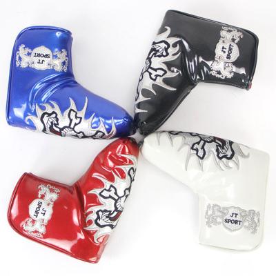 China Protect Golf Clubs Embroidered Logo Putter Head Cover Custom Putter Cover Bag Golf Club for sale