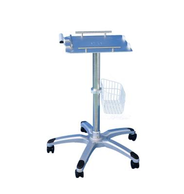 China Mid Century Medical Cart Trolley Modern Fetal Electrocardiogram Machine Patient Monitor Cart With Big Dish for sale