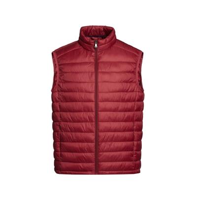 China Custom Hot Sale OEM Waterproof Winter Nylon Raincoat Padded Down Stripper Quiled Vest For Man for sale