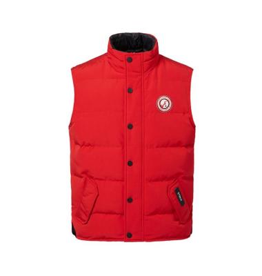 China Wholesale Custom Logo Anti-Wrinkle Full Down Sleeveless Bodywarmer Mens Lightweight Zipper Padded Quilted Stripper Vest Vest for sale