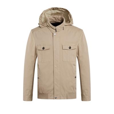 China Chinese Factory 100% Cotton Waterproof Mens Winter Jacket With Hood In Collar for sale