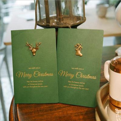 China Europe 2020 New Arrivals Gold Stamping Merry Christmas Cards, Happy New Year Greeting Cards, Christmas Greeting Cards Come With Envelope for sale