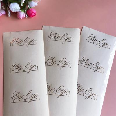 China Waterproof Custom Logo Gold Foil PVC Clear Transparent Vinyl Paper Sticker for sale