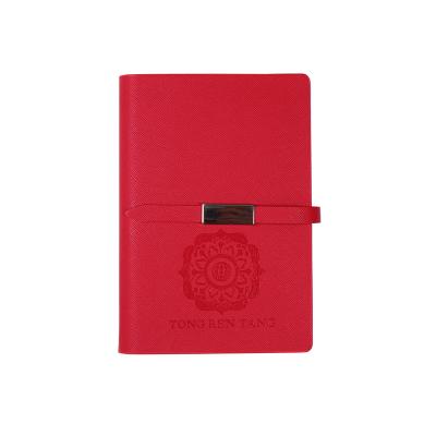 China Factory Price Durable/Eco-friendly Leather Notepads Binder Cover A6 6 Ring Spiral Notebook Diary Hardcover With Magnetic Button School Supplies for sale