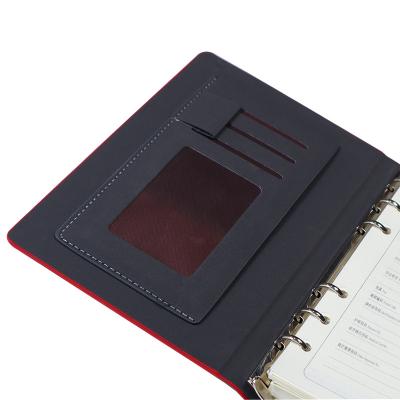 China Durable/leather a5 inside page custom logo 2023 eco-friendly 365 days diary journal binder planner loose leaf notebook with magnetic buckle for sale