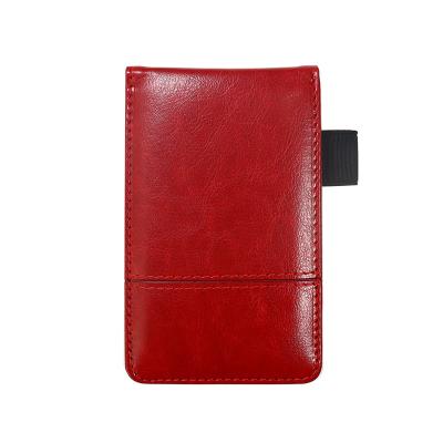 China PU Leather Small and Convenient Cover A7 Cover College Office Folder Notebook Leather Notebook Calculator Blank Size Custom Size Prices with Pen Pocket for sale