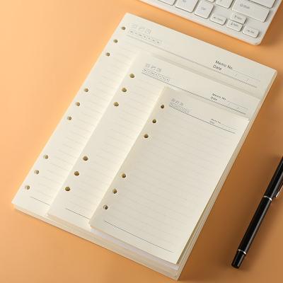 China A5 A6 b5 Paper Rings Insert Refill Paper Loose Leaf Beige Inside Paper for Refillable Journal Notebook Planner Monthly Weekly Budget for sale