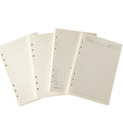 China Wholesale Spiral Binder Refill 6 Notebook A5 A6 B5 Inner Inserts Movable Rings Paper Planner Diary Inside Filler Papers for sale