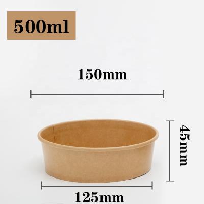 China 380-1500ml Food Grade Microwavable Craft Paper Bowls Blow Paper Bowl With Cover for sale