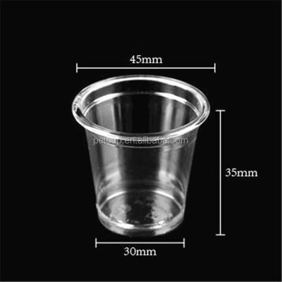 China Disposable Clear 1oz Yogurt Pet Sauce Cup For Food Packing Cup for sale