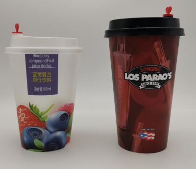 China Sustainable 12oz 16oz 24oz In Mold Label PP Injection Cup With Customized Logo for sale