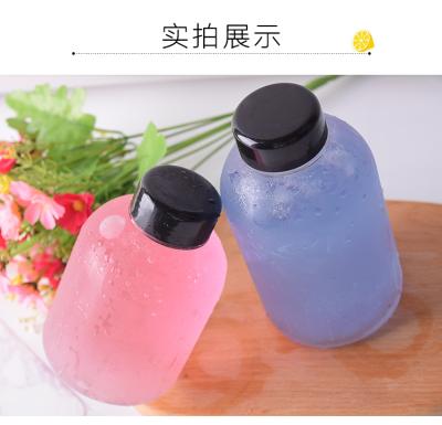 China 300ml 400ml 500ml Packet Juice PET Disposable Eco-Friendly Beverage Bottle Transparent Plastic Empty Milk Tea Enzyme Bottle With Cover for sale