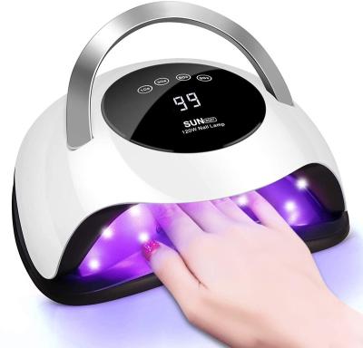 China Professional 120W LED Gel Nail Lamp Fast Curing UV LED Nail Dryer for UV Gel Polish Gel Fast Curing with 36 Light Beads 4 Timer Setting Auto Sensor for sale