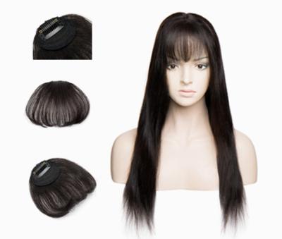 China Wholesale Neat 4g Silky Straight Wave Air Blow Side Clip In Hair Blow Extensions 100 Remy Human Hair Wig for sale