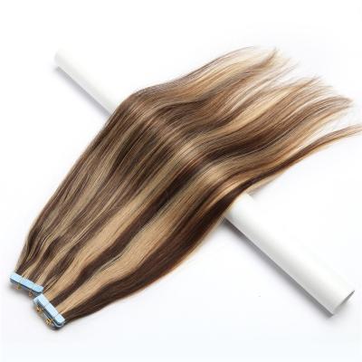 China Double Pulled Extensions 2.5g/Piece Natural Straight Strong Tape European Remy Russian Human Hair Tape Extensions for sale