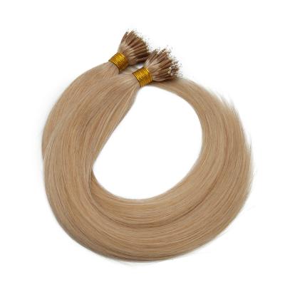 China Wholesale Very Natural Straight Russian Human Hair 24inches Double Pulled Nano Pearl Ring Hair Extensions for sale