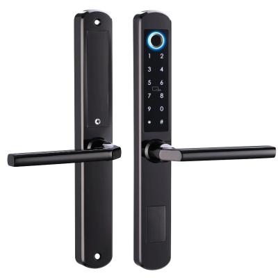 China Hotel Apartments Office Tuya TTlock Digital Door Lock Tuya TTlock Digital Home Smart Zigbee Fingerprint WiFi Remote Control Anti-theft Biometric Door Lock for sale