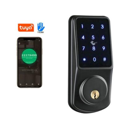 China Tuya TTlock home office apartments hotel digital door lock rfid electric card keypad smart deadbolt door lock for sale