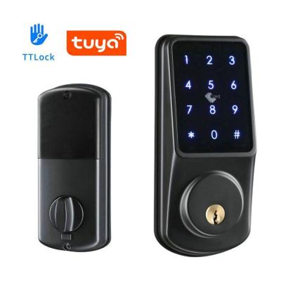 China Tuya TTlock home keyless electronic digital door latch intelligent Cerradura office apartments hotel deadbolt lock for sale