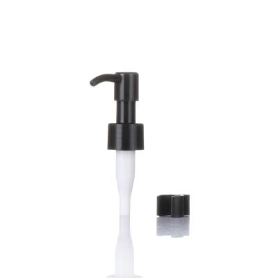 China Non Spill Smooth 20/410 Black 1.2cc Lotion Dispenser Pump With Clip Lock for sale