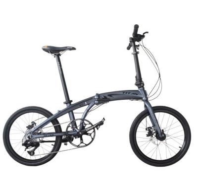 China Aluminum Alloy Style Modern Ultralight Folding Bicycle Bike Folding 9 Speed ​​20 Inch Ultralight Folding Bike for sale