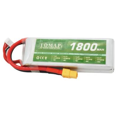 China High Rate Cheap Battery Model Fpv Helicopter Drone Discharge UAV 1800 Battery 3.7V 1S 2S 3S 4S 5S 6S Mah Lipo Battery For RC Toys for sale