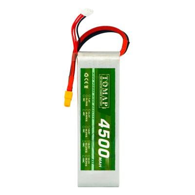 China Environmental Safety Long Life TOMAP 4500mAh 4S 50C 14.8V Lipo Battery with XT60 Plug Lipo Battery for RC Boat RC Flatbed Vehicle for sale