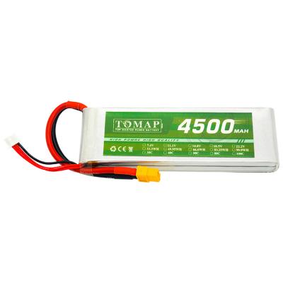 China Environmental Safety Long Life 83Wh 4500mA 5S 50C 18.5 Volt RC Lipo Battery Pack 3.7V Cell With CE FCC MSDS Certifications for sale