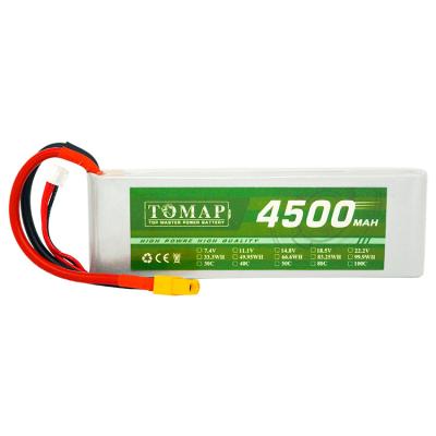 China Environmental Chargeable Safety Long Life 4500mAh 2s 7.4v 25C 35C 50C RC Lipo Lithium Polymer Battery 3.7v Pack For Electric Car for sale