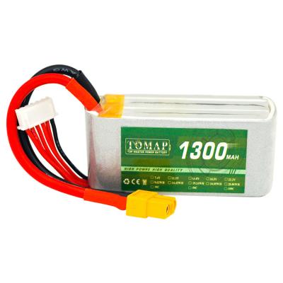 China Safety long life rechargeable battery pack 6s 22.2v rc lipo environmental battery 14.8v 4s 1300mah for racing model airplanes for sale