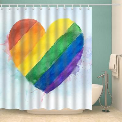 China Durable Modern 80cmX180cm Shower Curtain With Hooks Rust Make Heavy Duty Polyester Bathroom Translucent Curtains Home Waterproof Curtain for sale