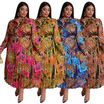 China 2022 Falls A042 High Quality Sustainable Fashion Casual Cute 2 Piece Printed Dress Winter Plus Size Women's Clothing Sets for sale