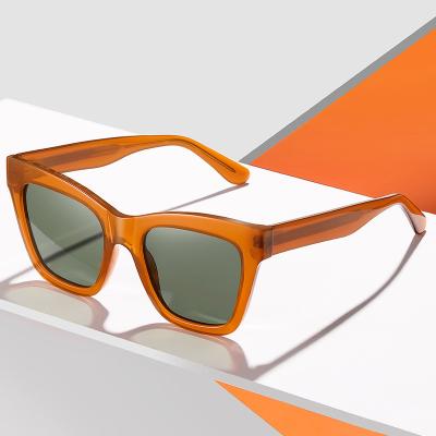 China Fashion Sunglasses Shape Luxury High Quality Acetate Cat Eye Frames Polarized Sun Shade Sunglasses For Women for sale