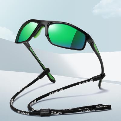 China Fashion Sunglasses Wholesale Fashion Mens Design TR Frame Sport Polarized Shades Sunglasses With Straps for sale