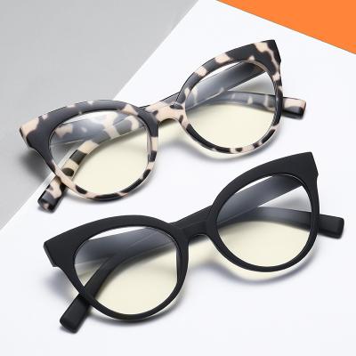 China 2022 New Fashion Cat Eye Frames Anti Blue Light Ray Optical Glasses Blue Blocking Optical Glasses For Women for sale