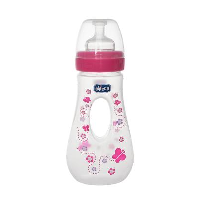 China Chicco Phthalate Anti Baby Bottle Printing High Caliber Baby Bottle Printing Anti-Flatulence 250ml Cute Handheld Wide Free Baby Plastic Bottle for sale