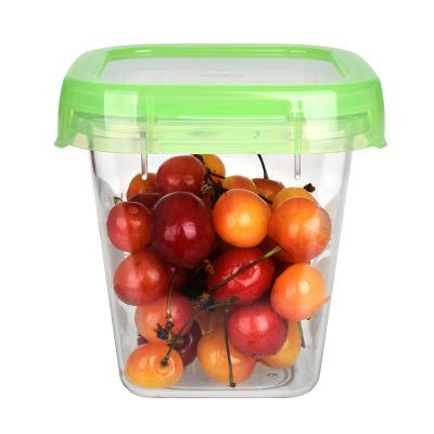 China 600ML/400ML BPA Fruit and Vegetable Food Jar Small Plastic Travel Nut Snack Box Salad Crisper Free Outdoor Portable Storage Box for sale