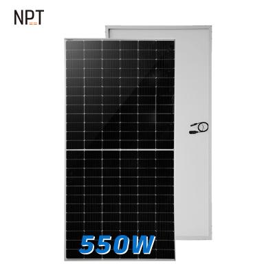 China 545w 550w 555w Chinese OEM Factory Cheap BIPV Silicon Sunpower Eco Storage Module Solar Panels 182mmx91mm for sale