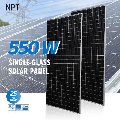 China 545w 550w 555w Chinese OEM Factory Cheap BIPV Homeuse Monocrystalline Silicon Sunpower Eco Storage Module Solar Panels Setup 182mmx91mm for sale