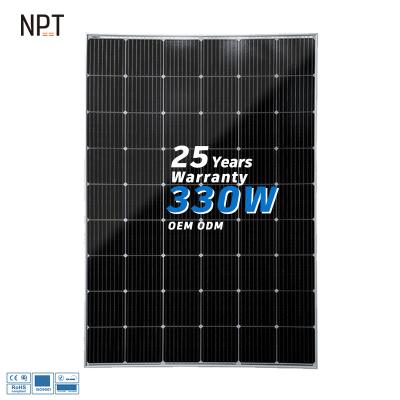 China 300w 310W 320W 330W Oem BIPV Governmet Use Monocrystalline Silicon Sunpower Eco Storage Module Solar Panels Kit 166mmx166mm for sale