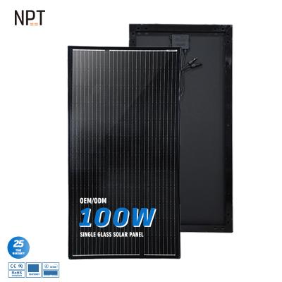 China 100w Chinese OEM Factory Cheap BIPV Homeuse Monocrystalline Silicon Sunpower Eco Storage Module Solar Panels Setup 166mmx166mm for sale