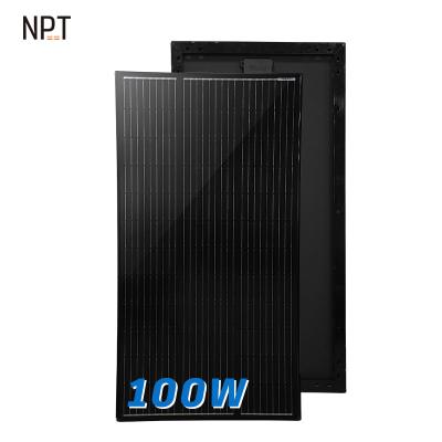 China Cheap 100w BIPV Government Use Oem Monocrystalline Silicon Sunpower Energy Storage Module Solar Panels Kit C 166mmx166mm for sale