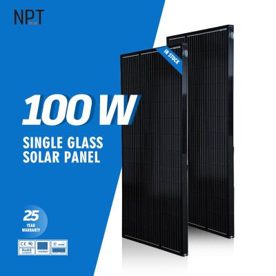 China Energy Efficient Average Price Watt Installed 100 W Single Glass Sun Power Solar Watt Solar Panel System Kit 166mmx166mm for sale