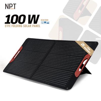 China China 100w Easy Portable Flexible Waterproof High Efficiency Cheap Price Light  Outdoor Solar Panels 166mmx166mm for sale